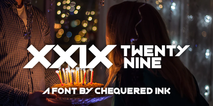 XXIX Font poster