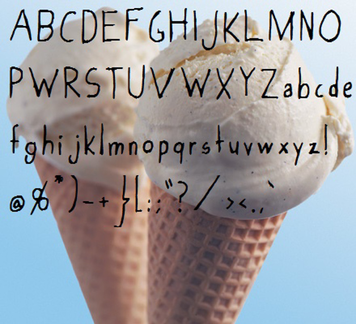 Vanilla_Ice-Cream Font poster