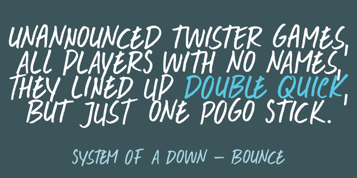 DK Double Quick Font poster