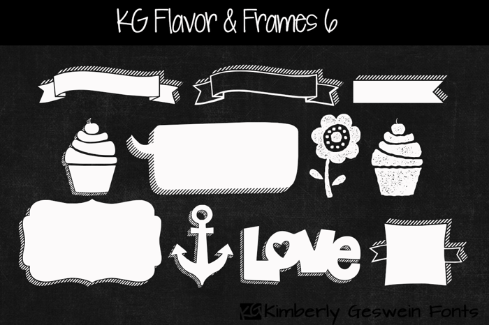 KG Flavor And Frames Six Font poster