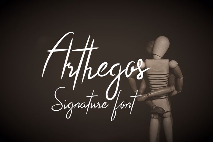Arthegos Font poster