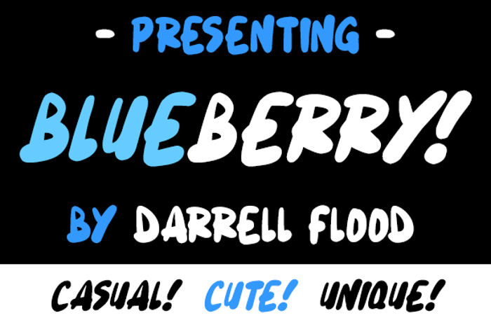 Blueberry Font poster