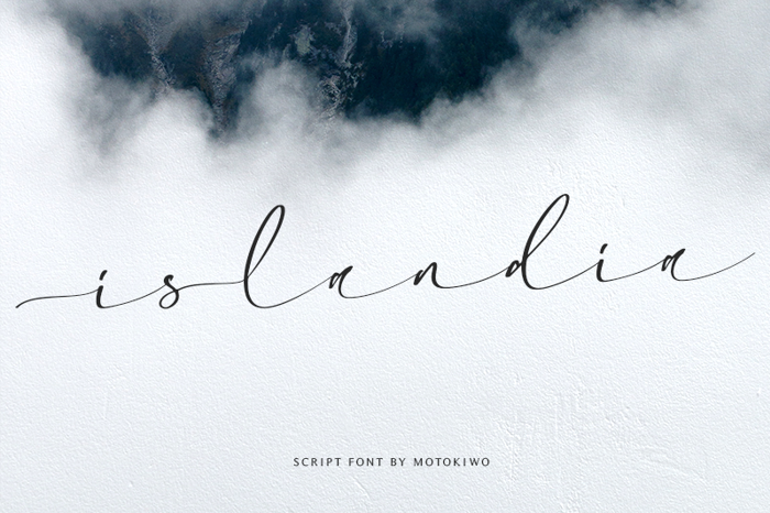 Islandia Font poster