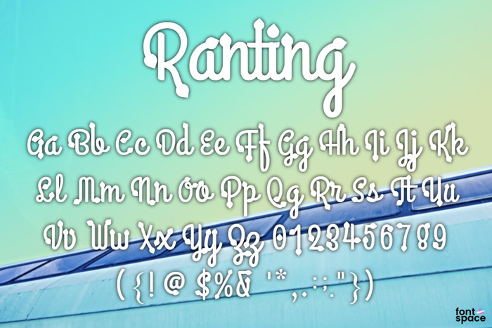 Ranting Font poster