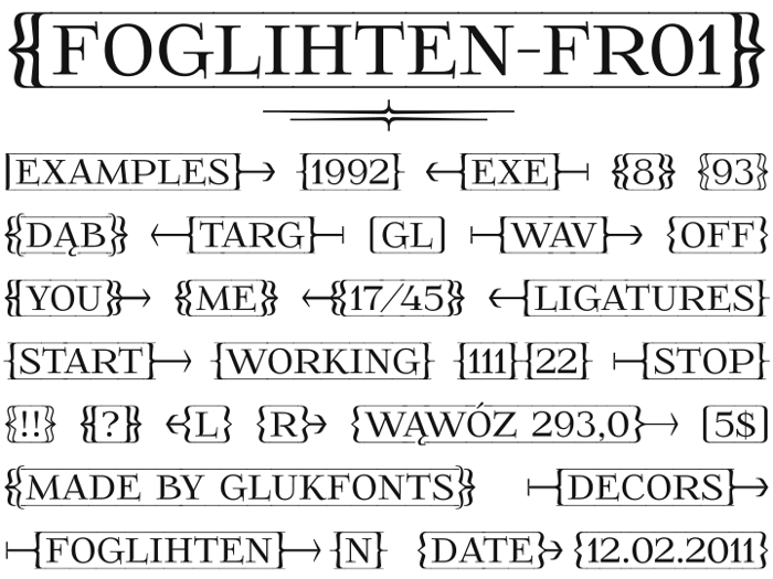 FoglihtenFr01 Font poster