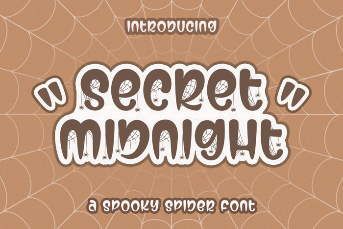Secret Midnight Font poster
