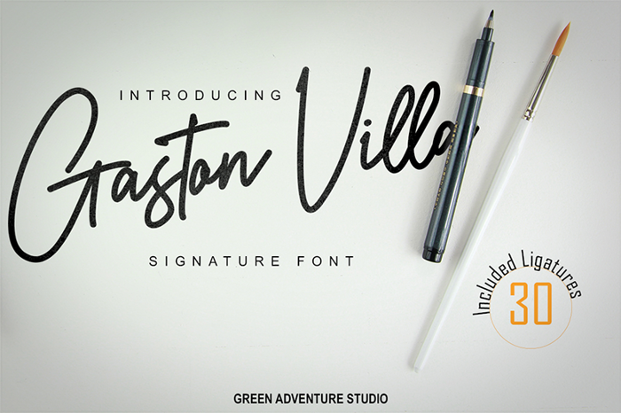 Gaston Villa Font poster