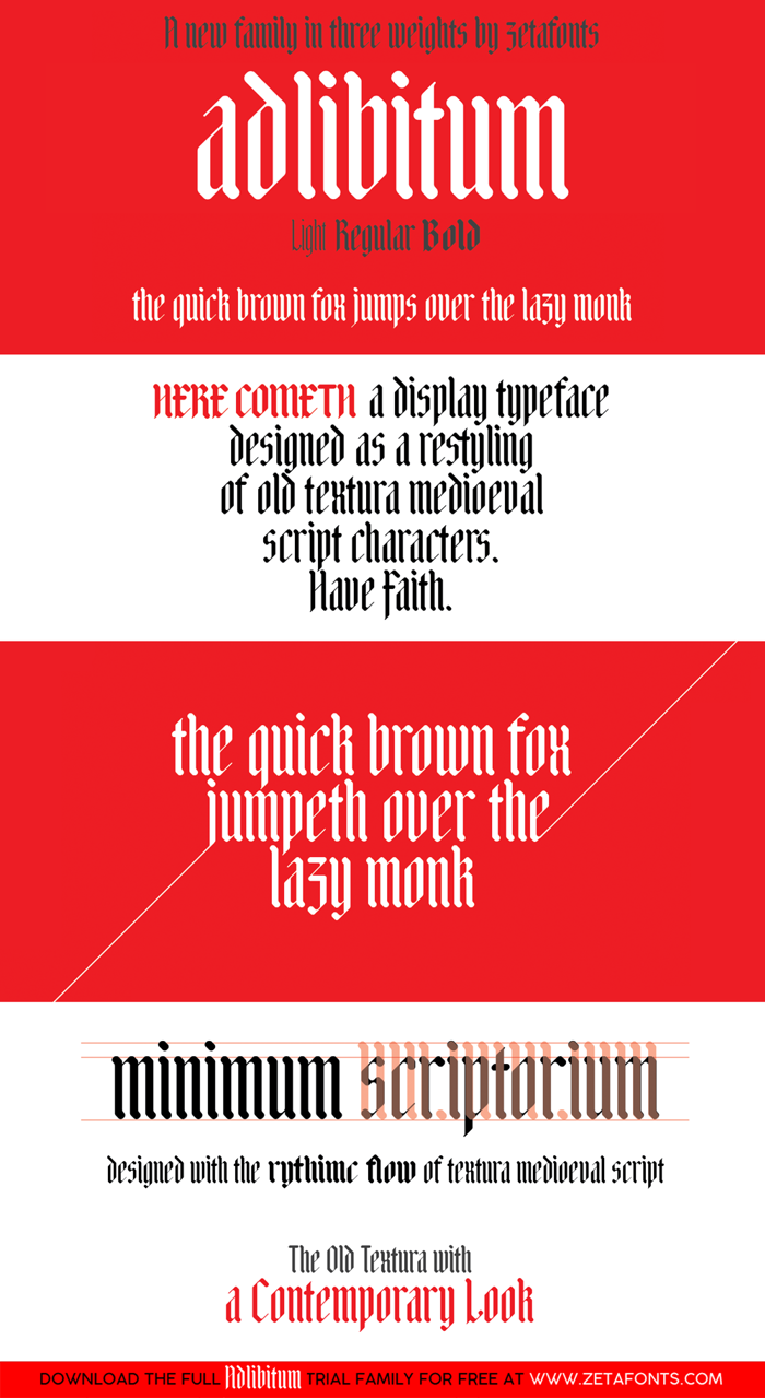 Adlibitum Font poster
