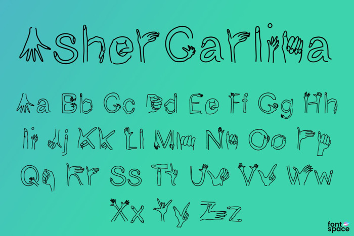 Asher Carlina Font poster
