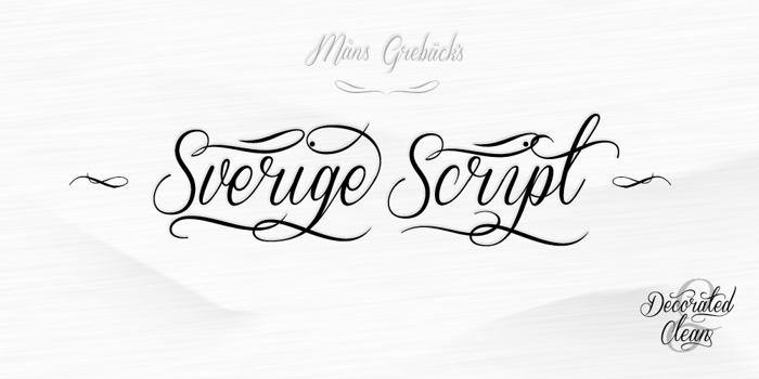 Sverige Script Font poster