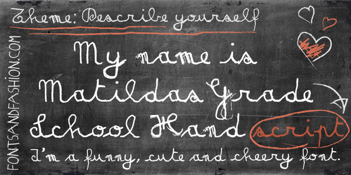MATILDAS GRADE SCRIPT Font poster