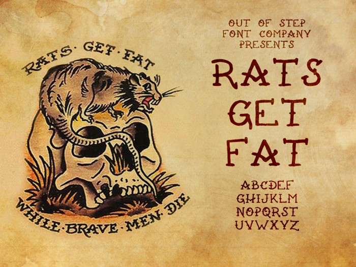 Rats Get Fat Font poster