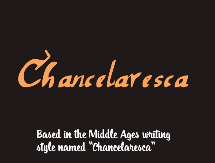 chancelaresca Font poster