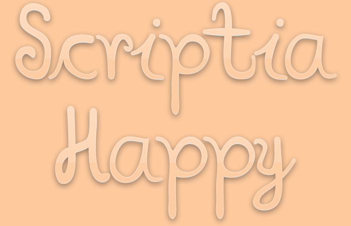 Scriptia Happy Font poster
