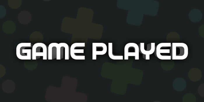 Game Played Font poster
