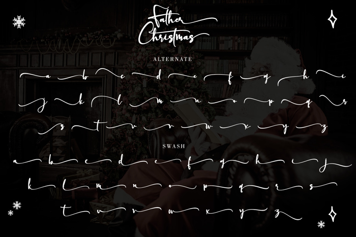 Father Christmas Font poster