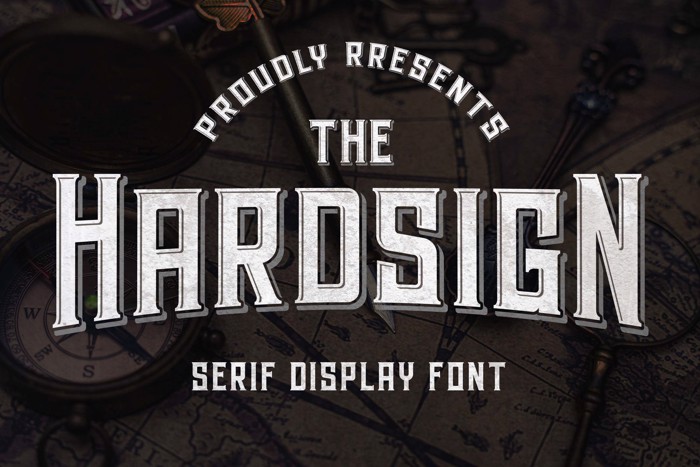 Hardsign Font poster