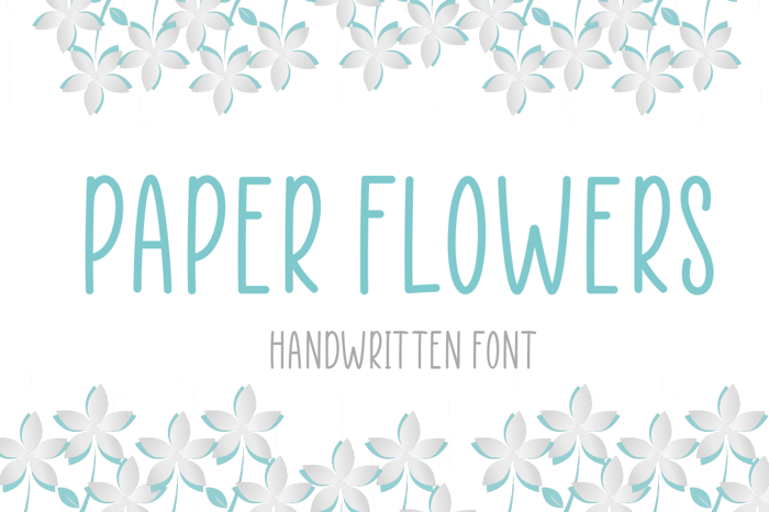 Paper Flowers Font poster