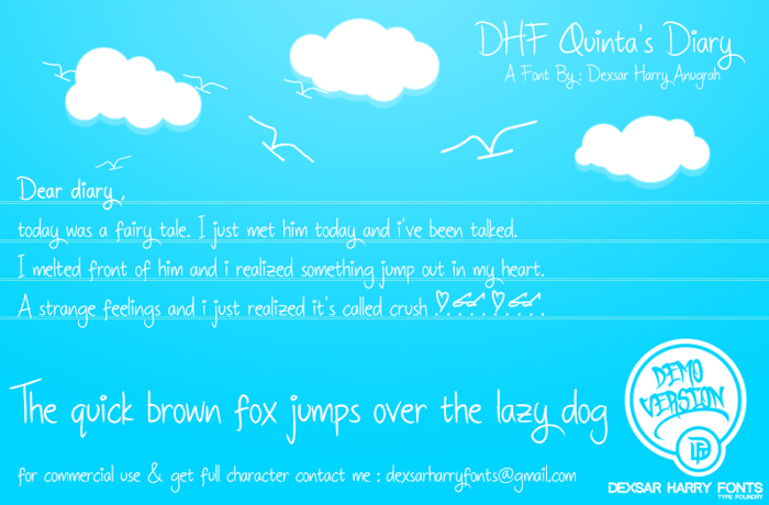 DHF Quinta's Diary Font poster