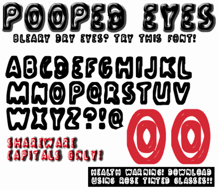 PoopedEyes Font poster