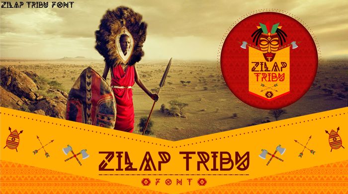 Zilap Tribu Font poster