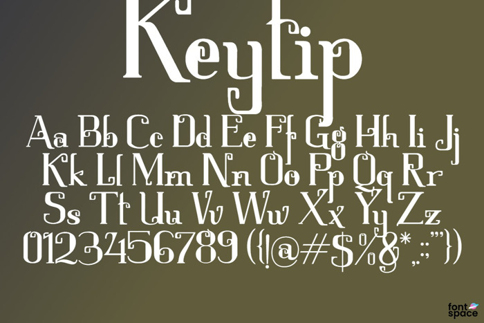 Keytip Font poster