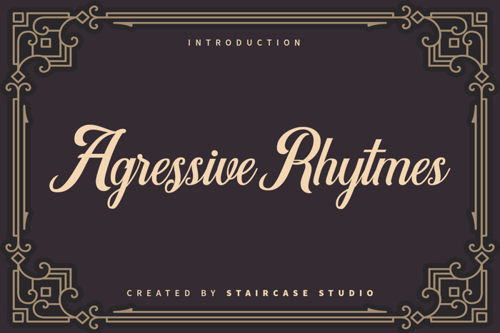 Agressive Rhytmes Font poster