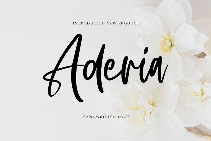 Aderia Font poster