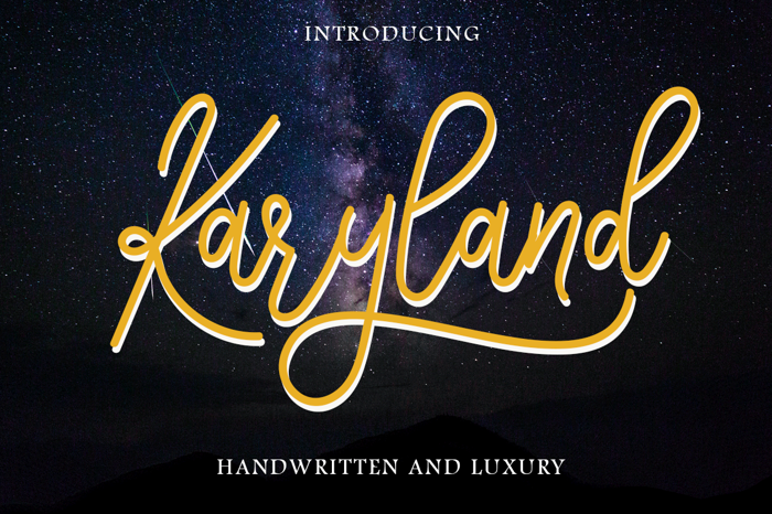 Karyland Font poster