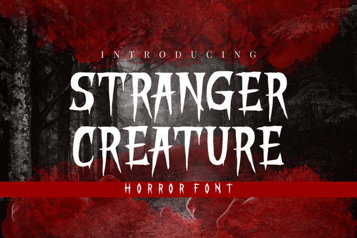 STRANGER CREATURE Font poster