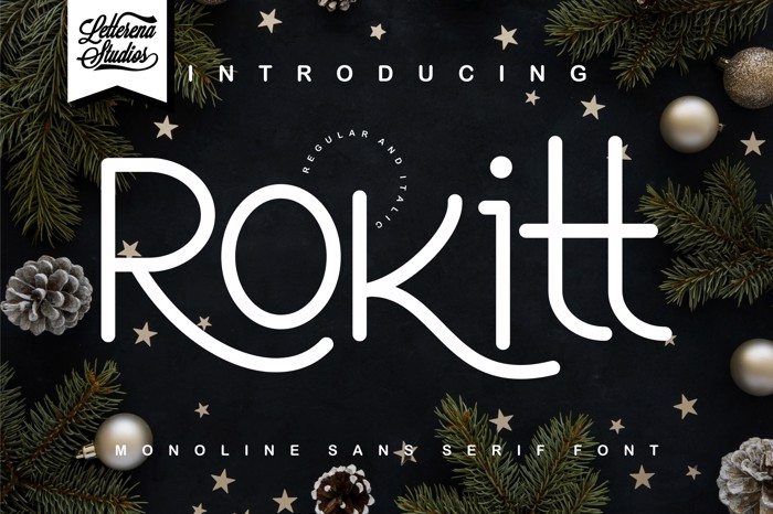 Rokitt Font poster