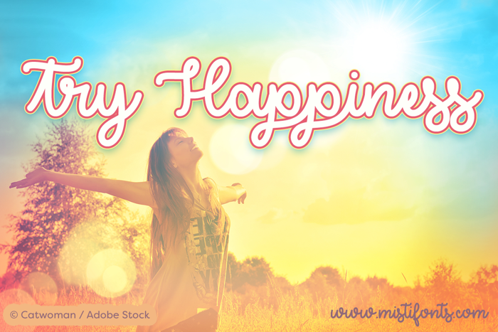 Try Happiness Font poster