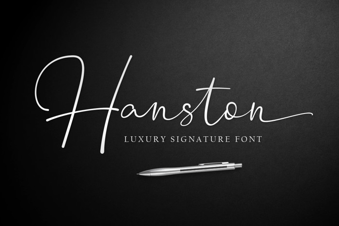 Hanston Font poster