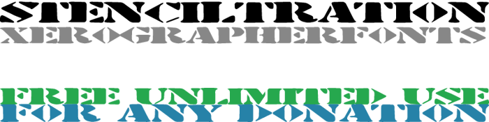Stenciltration Font poster