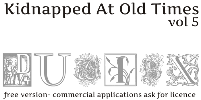 Kidnapped at Old Times Free Fiv Font
