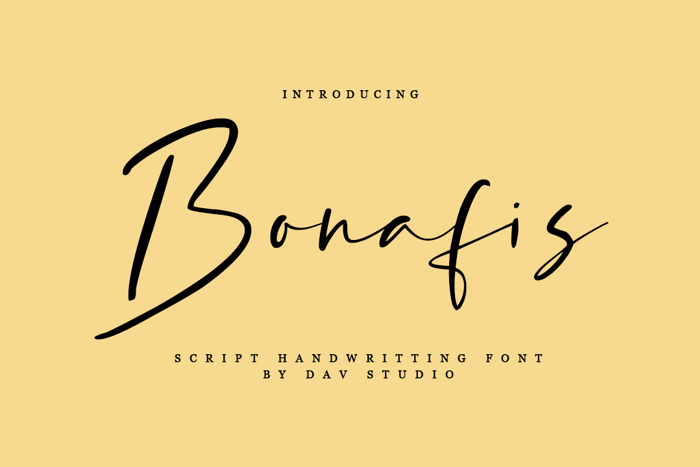 Bonafis Font poster