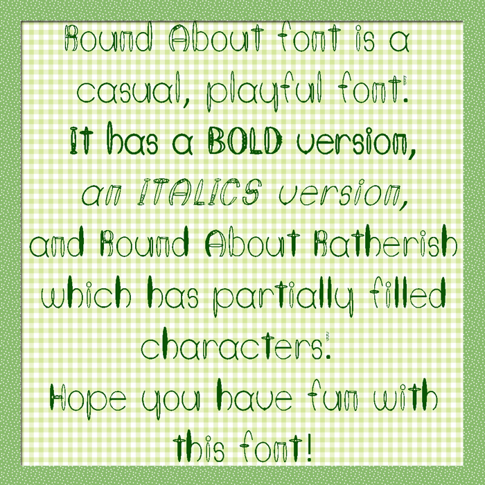Round About Font poster