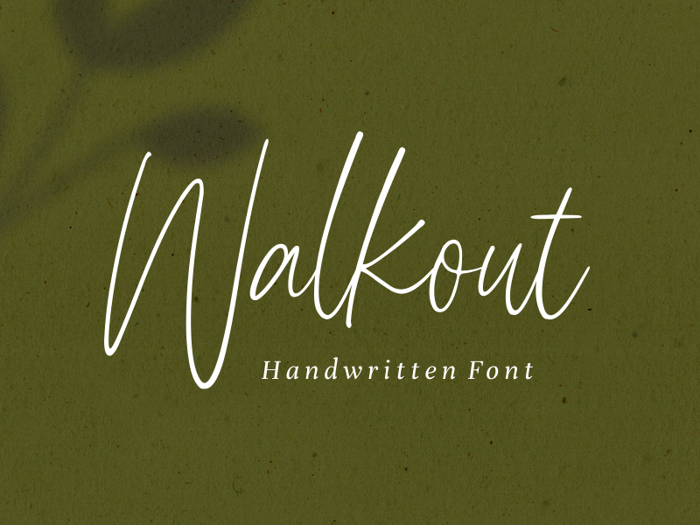 Walkout Font poster
