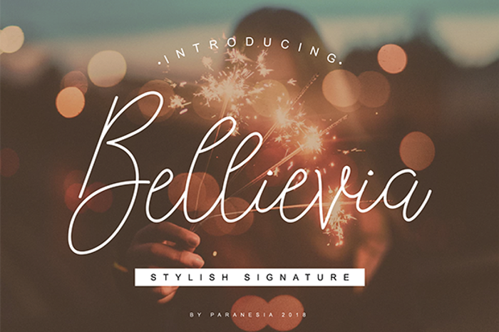 Bellievia Font poster