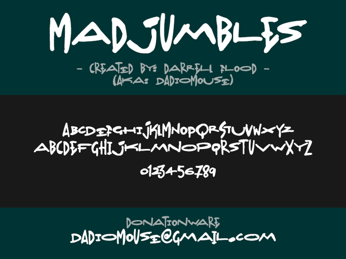 Madjumbles Font poster