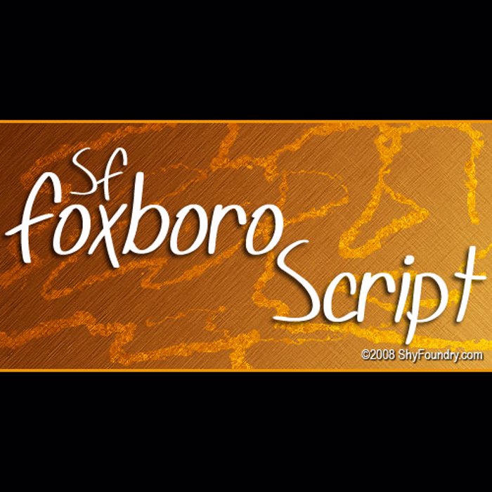 SF Foxboro Script Font poster