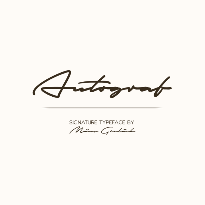 Autograf Font poster