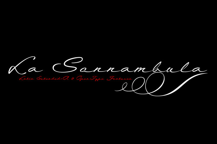La Sonnambula Font poster