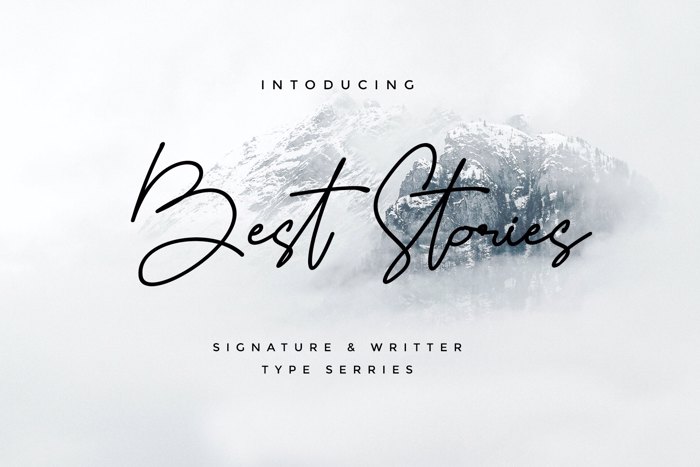 Best Stories Font poster
