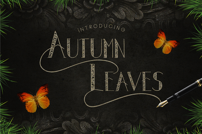 Autumn Leaves Font poster