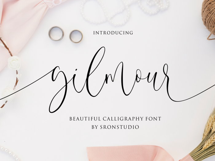 Gilmour Font poster