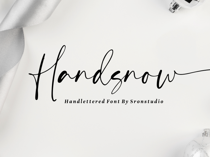 Handsnow Font poster