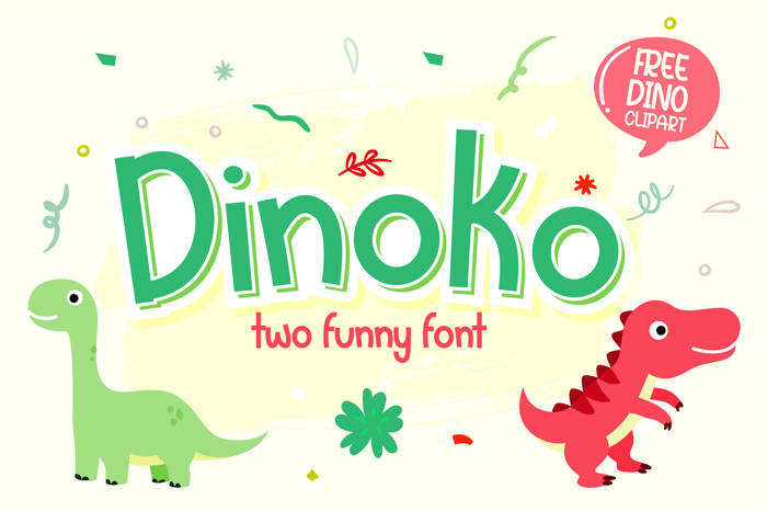 Dinoko Font poster