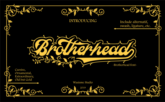 Brotherhead Font poster