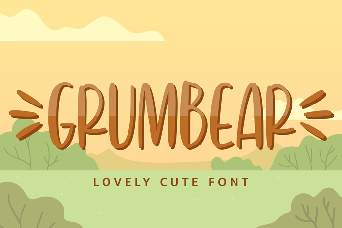 Grumbear Font poster